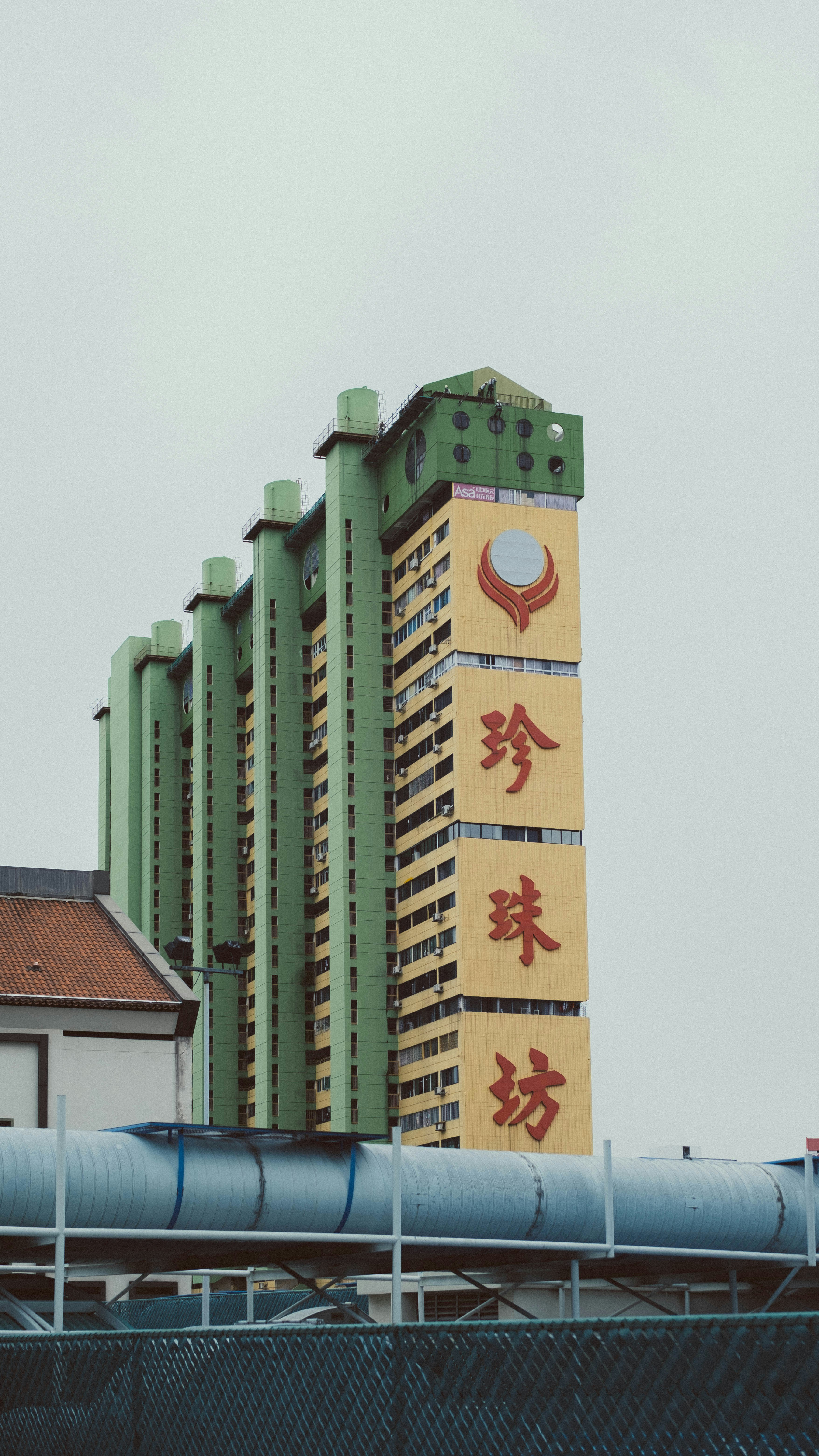 green and brown concrete building